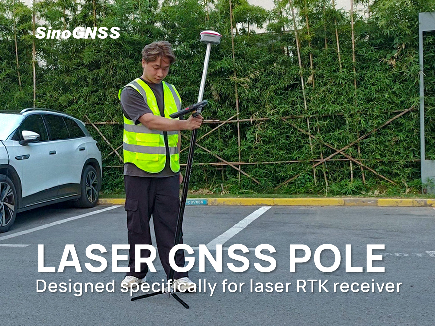 Laser GNSS Pole: Designed specifically for laser RTK receiver